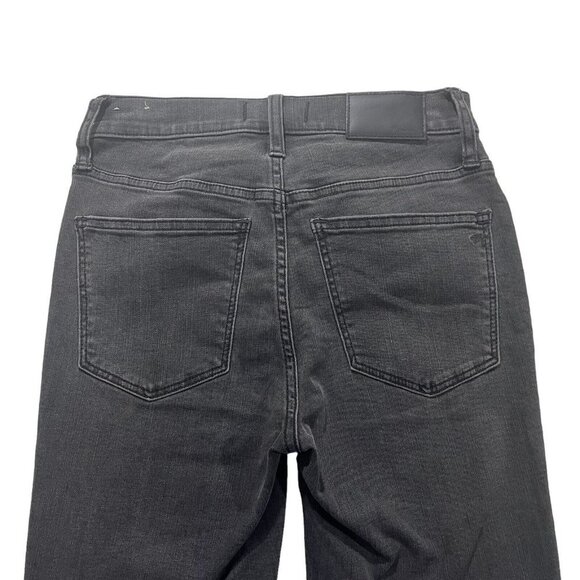 Madewell 9” Mid-Rise Skinny Jeans Women Grey Wash Sz 25 x29 Ripped Raw Hem Denim - Picture 12 of 16